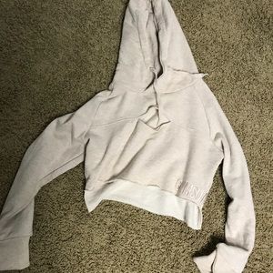 Gymshark raw edge cropped hoodie